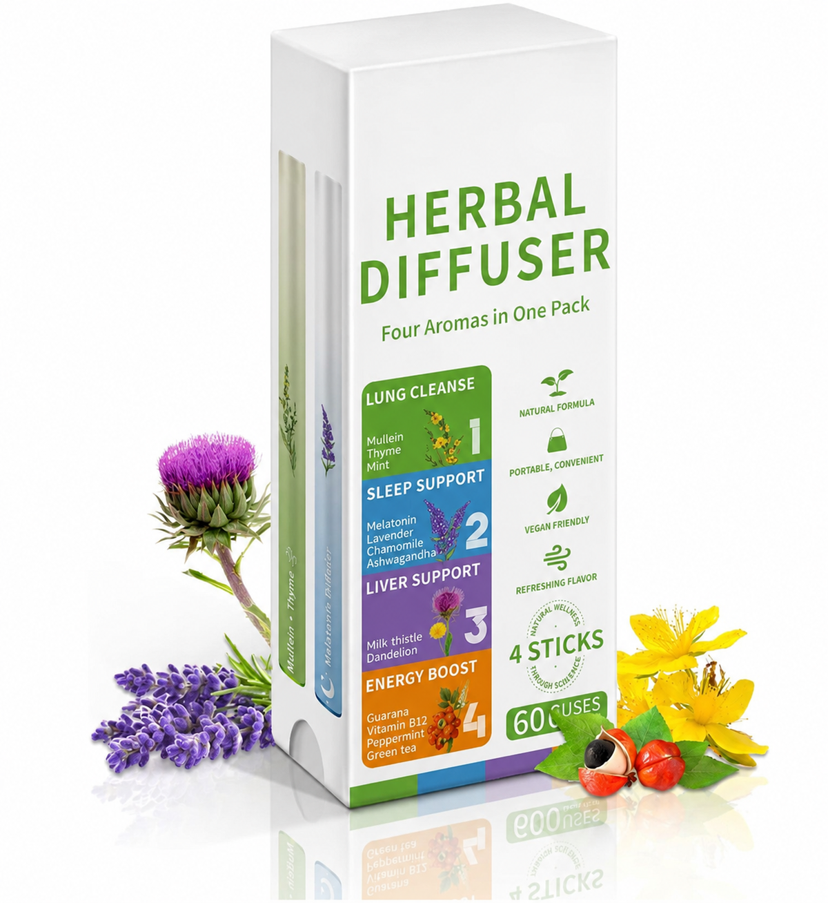 Pack of 4 Herbal Diffuser